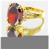 Image 2 : 27ctw Lab Ruby 22k Gold Vermeil Ring (JEW-2116)