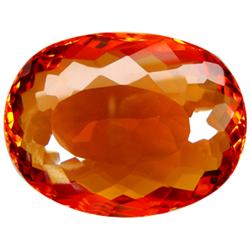 279.70ct Valuable Oval Honey Reddish Orange Citrine  (GEM-23314)