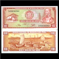 1976 Peru 10 Soles Crisp Uncirculated Note (CUR-05938)