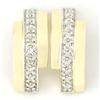 0.22Ct Genuine Natural Diamond Yellow 9K Gold Earrings (JEW-9106X)