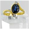 2.1ctw Blue Ceylon Sapphire/Diamond 18k Gold Ring (JEW-1904)