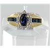 .7ctw Blue Sapphire & Diamond 10k Gold Lady Ring (JEW-1900)