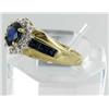 Image 2 : .7ctw Blue Sapphire & Diamond 10k Gold Lady Ring (JEW-1900)