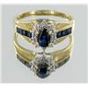 Image 3 : .7ctw Blue Sapphire & Diamond 10k Gold Lady Ring (JEW-1900)