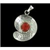 Sterling Red Coral Pendant (JEW-2026)