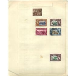1930s Trinidad Hand Made Stamp Collection Album Page 6 Pieces (STM-0258)
