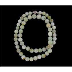 500ct/22in Burma Jade Round Beads Necklace 10mm (JEW-2067)