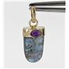 15ct Neon Tourmaline & Amethyst Pendant Super Sparkler With Sterling (JEW-1723)