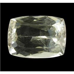 5.65ct Lemon Green Kunzite Afghanistan Cushion Cut Appraisal Estimate $1412 (GEM-23386)