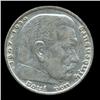 1936D Nazi Germany 5 Mark Silver Coin AU+ (COI-5660)
