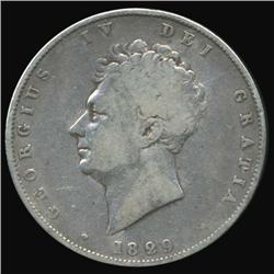 1829 Britain George IV Half Crown Better Grade (COI-7080)