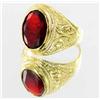 Image 2 : 23ctw Lab Ruby 22k Gold Vermeil Ring (JEW-2109)