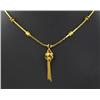 22k Gold Vermeil & Blue Enamel Necklace 16" (JEW-2140)