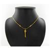 Image 2 : 22k Gold Vermeil & Blue Enamel Necklace 16" (JEW-2140)
