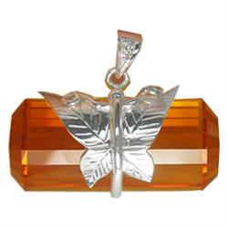 132ct Sterling Pendant Yel Citrine  Appr Est $26k (JEW-2166)