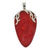 Sterling Red Coral Pendant (JEW-1938)