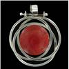 Sterling Red Coral Pendant (JEW-1925)