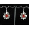Sterling Red Coral Earrings (JEW-1388)