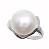 White Saltwater Pearl & Sterling Ring (JEW-154)