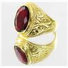 Image 2 : 23ctw Lab Ruby 22k Gold Vermeil Ring (JEW-2113)