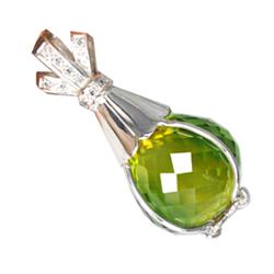 84ct Sterling Pendant Yel Citrine  Appr Est $17k (JEW-2164)