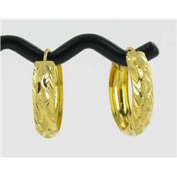 1.5g 23k Gold Hoop Earrings 5/8" (JEW-1909)