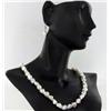 White Baroque Saltwater Pearl Necklace & Earrings (JEW-1829)
