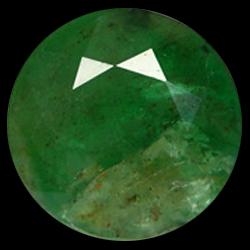 2.55ct Natural Medium Green Zambian Emerald Round Facet (GEM-25831)