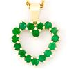 1.12Ct Genuine Natural Emerald 9K Gold Pendant (JEW-9049X)