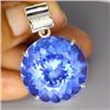 102.80ct Sterling Pendant Round Top Blue Quartz Rare (JEW-1797)