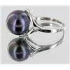 Image 2 : Black Iridescent S. Sea Saltwater Pearl Ring (JEW-1828)