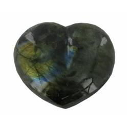 610ct Gem Grade Labradorite Polished Heart Neon Peacock Colors (GEM-21162)