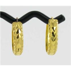 1.5g 23k Gold Hoop Earrings 5/8" (JEW-1911)