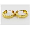 Image 2 : 1.5g 23k Gold Hoop Earrings 5/8" (JEW-1911)