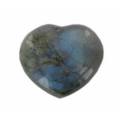 57.26ct Gem Grade Labradorite Polished Heart Neon Peacock Colors (GEM-21167)