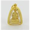 22k Gold Vermeil Famous Monk Thai Buddhist Amulet (JEW-1393)