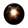 0.54ct Natural Black Star Sapphire 6 Ray Cabochon (GEM-22573E)