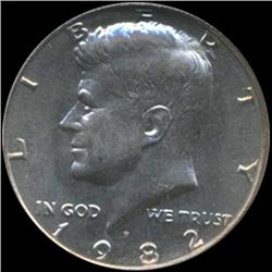 1982 Kennedy Half 50c Coin Graded GEM (COI-6914)