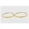 Image 2 : 1.5g 23k Gold Hoop Earrings 1 1/8" (JEW-1912)