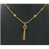 22k Gold Vermeil & Blue Enamel Necklace 16" (JEW-1985)