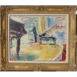 Dimitrie Berea, The Conductor, Stokovsky, Oil Painting