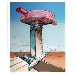 Charles Magistro, Surrealist Landscape, Serigraph