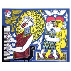 Rex Clawson, Piano Player, Serigraph