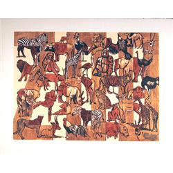 Caroline Schultz, Zoo Composition, Lithograph 