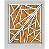 Image 1 : Nicholas Krushenick, Orange and Silver Abstract, Serigraph