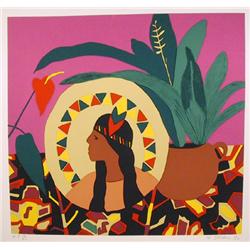 Hunt Slonem, Pocahontas, Serigraph