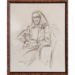 Vladimir, Portrait, Pastel Drawing on Paper