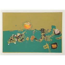 Peretz, Abstract Landscape Silkscreen