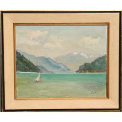 Adela Smith Lintelmann, Seascape, Oil Painting