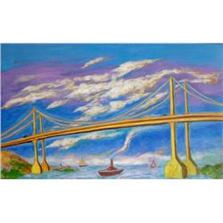 Peter Passuntino, Bridge #1, Oil Painting